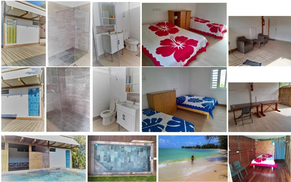 Mara'Ai Le Spot Tubuai, Chambre Triple Deluxe Mahu Sdb Privee Avec Piscine Mataura ภายนอก รูปภาพ